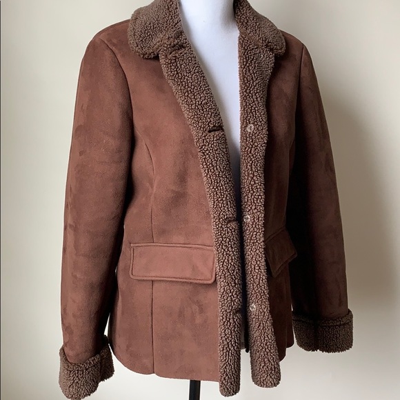 lands end shearling coat